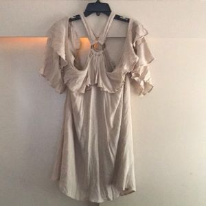 Nana Macs Tan off the shoulder with sleeves